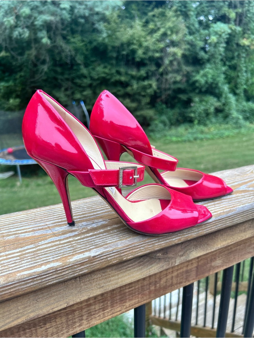 Jimmy Choo Red Patent Mary Jane High Heels size 39